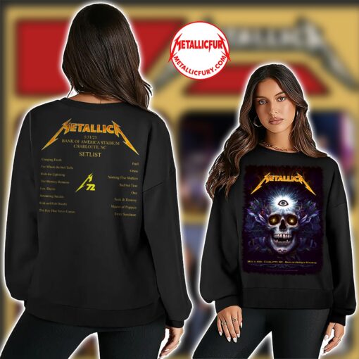 Metallica M72 Charlotte 2025 Sweater – May 31, 2025 – Bank of America Stadium, North Carolina – Official Event Artwork