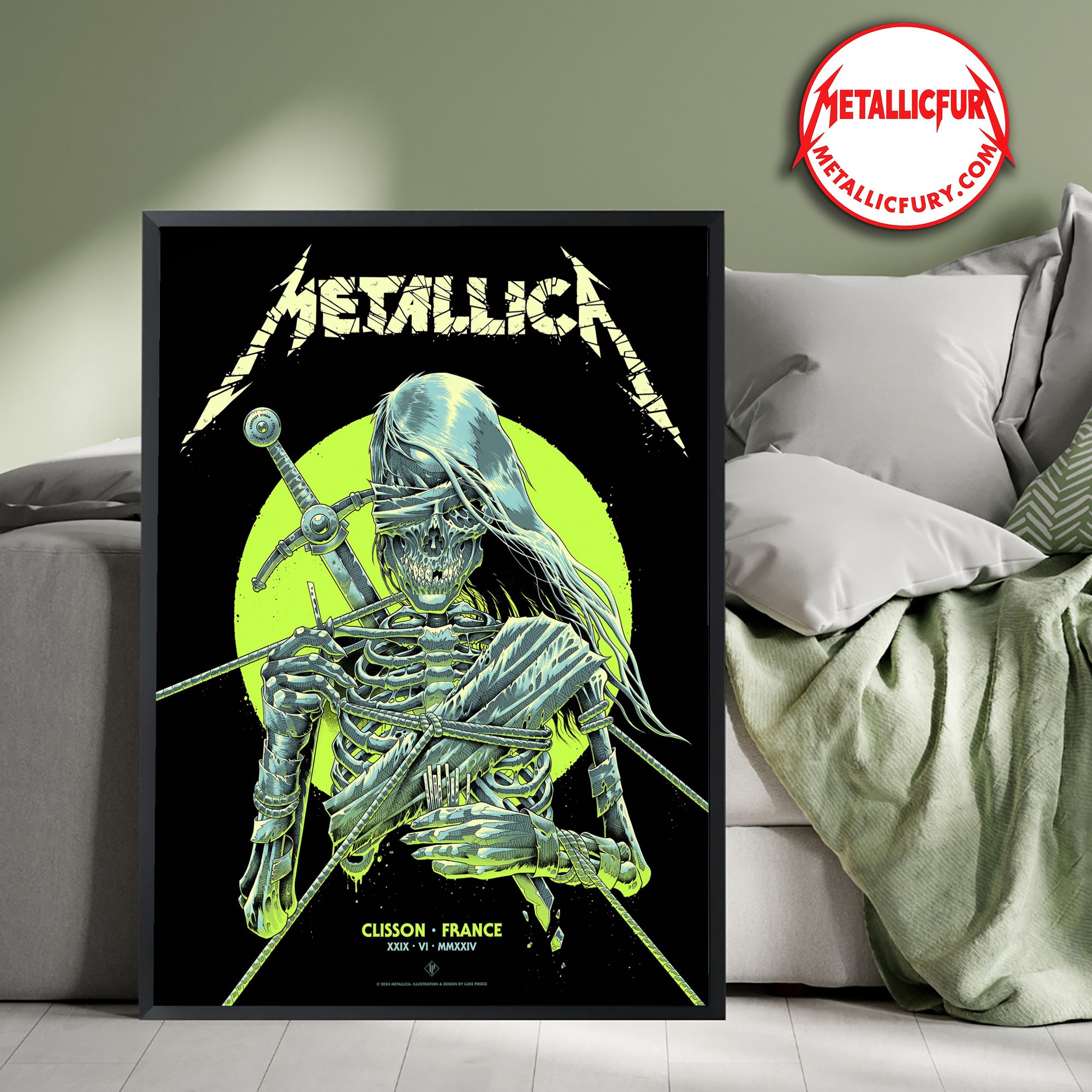 Metallica M72 Clisson 2024 Poster Hellfest at Val de Moine France 1