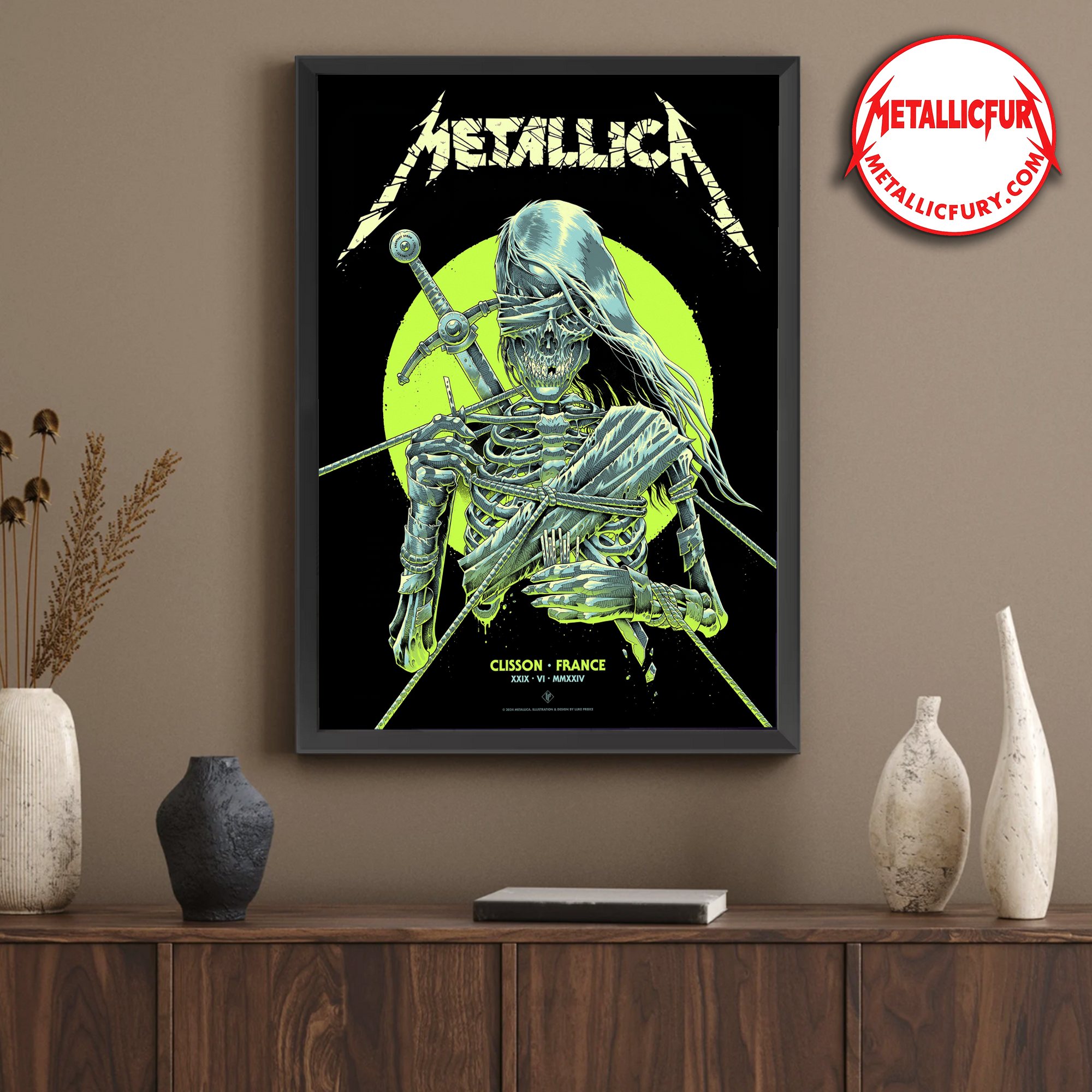 Metallica M72 Clisson 2024 Poster Hellfest at Val de Moine France 2