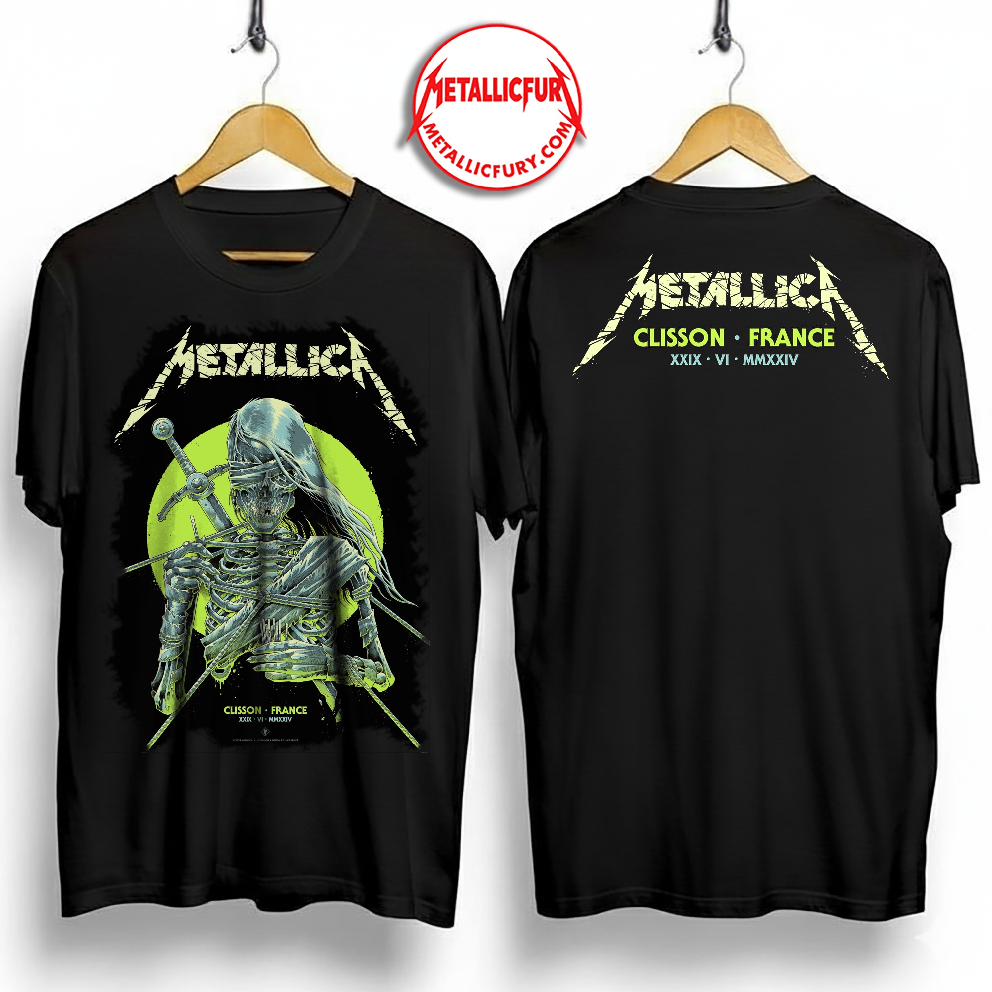 Metallica M72 Clisson 2024 T-Shirt – June 29, 2024 – Hellfest at Val de Moine, France – Official Festival Event Artwork
