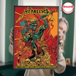 Metallica M72 Madrid Night 1 Poster – Estadio Cívitas Metropolitano, July 12 2024 – Official Event Artwork