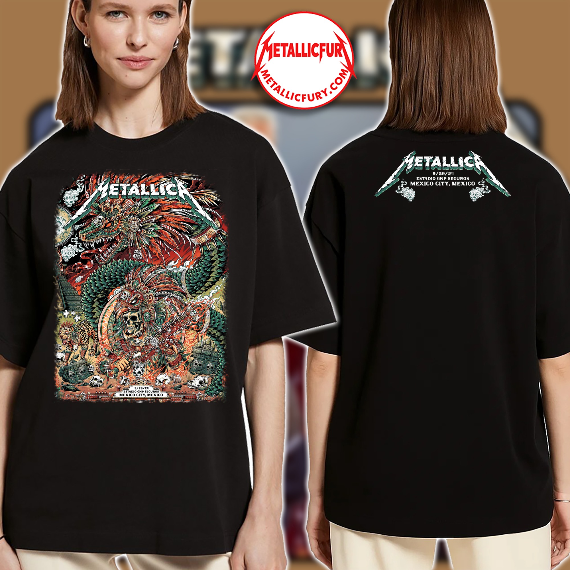 Metallica M72 Mexico City Night 4 T-Shirt – September 29, 2024 – Foro Sol, Mexico – Official Event Artwork