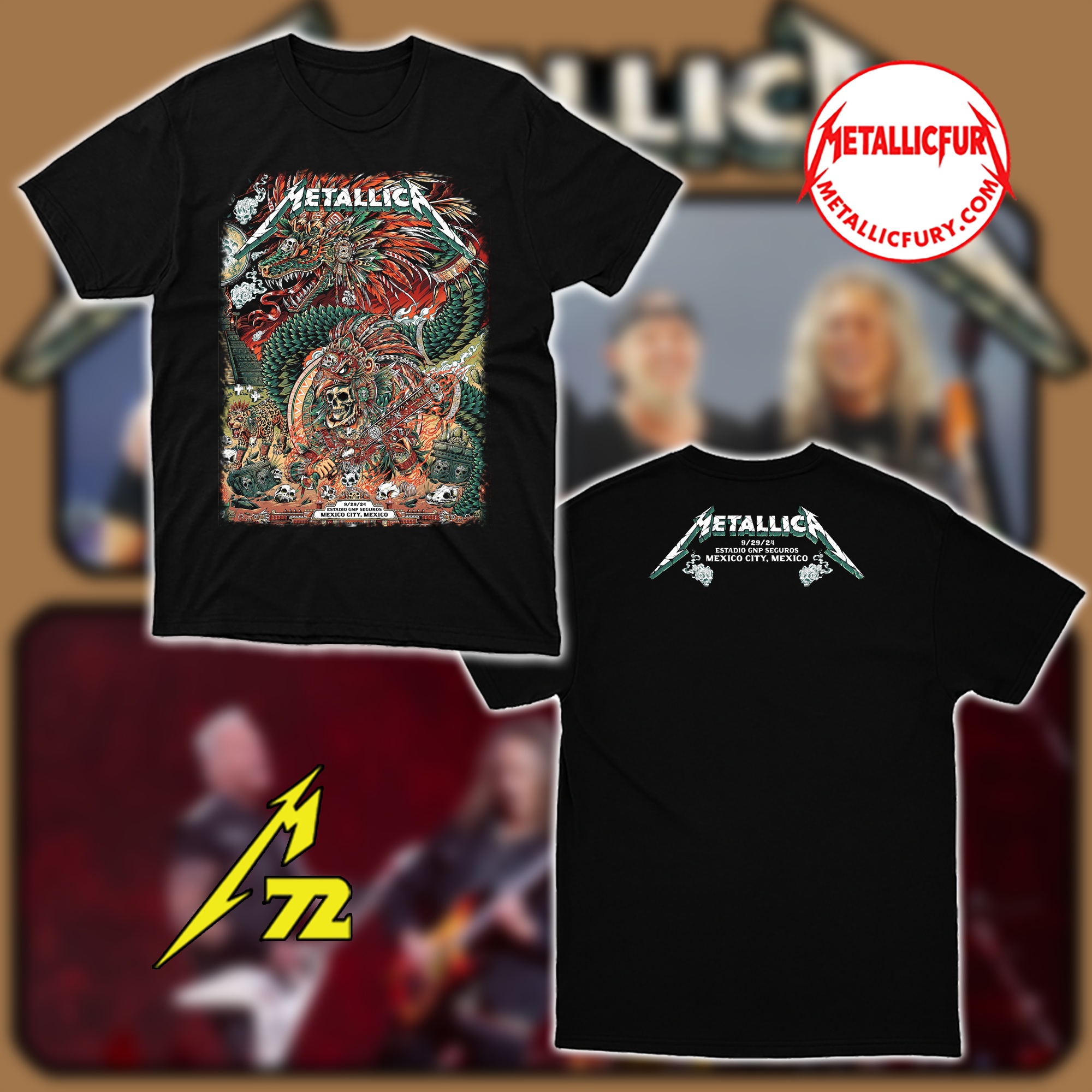 Metallica M72 Mexico City Night 4 T Shirt September 29 2024 Foro Sol Mexico 5