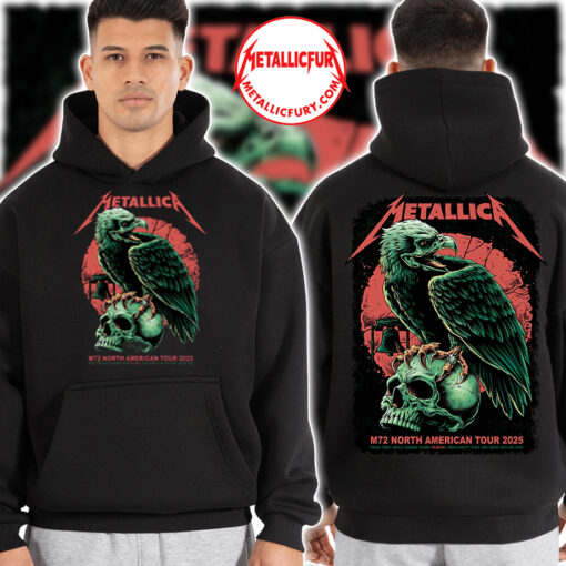 Metallica M72 North American Tour 2025 Philadelphia Hoodie – Lincoln Financial Field, May 23-25, 2025 – Eagle and Skull Power Artwork