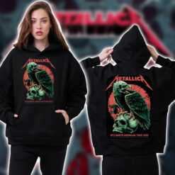 Metallica M72 North American Tour 2025 Philadelphia Hoodie – Lincoln Financial Field, May 23-25, 2025 – Eagle and Skull Power Artwork