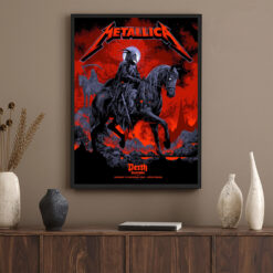 Metallica M72 Perth 2025 Poster – Death Rider Artwork – November 1, 2025 – Optus Stadium, Australia – Canvas Wall Art for Home Decor