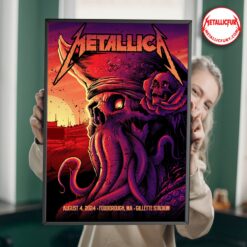 Metallica M72 Tour Foxborough Night 2 Poster Gillette Stadium August 4 2024 Official Event Artwork 1