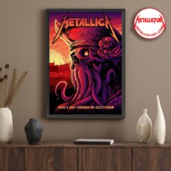 Metallica M72 Tour Foxborough Night 2 Poster Gillette Stadium August 4 2024 Official Event Artwork 3