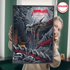 Metallica M72 Tour Minneapolis Minnesota Night 2 August 18 2024 U.S. Bank Stadium Poster