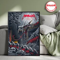 Metallica M72 Tour Minneapolis Minnesota Night 2 August 18 2024 U.S. Bank Stadium Poster 2