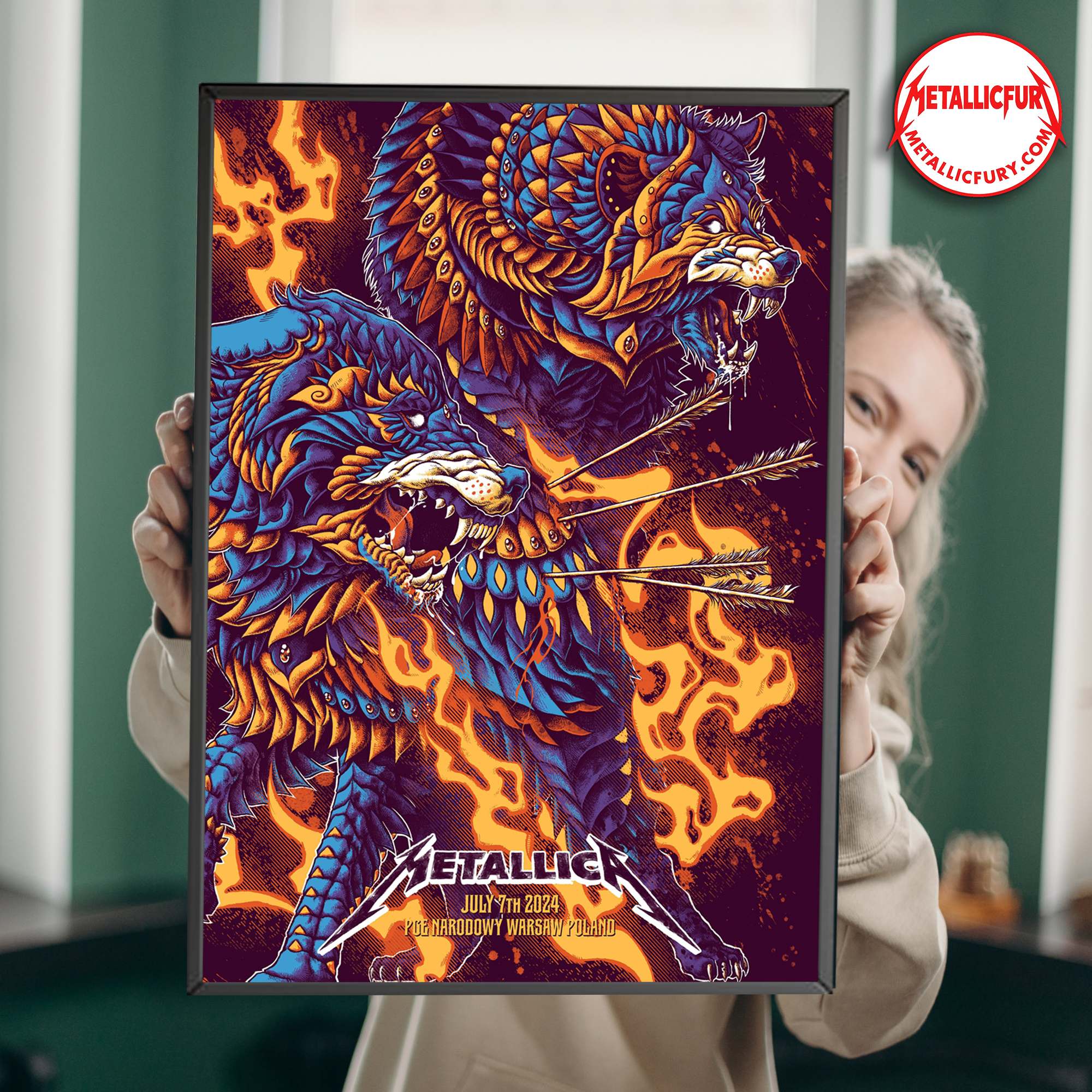 Metallica M72 Warsaw Night 2 Poster PGE Narodowy Poland 1