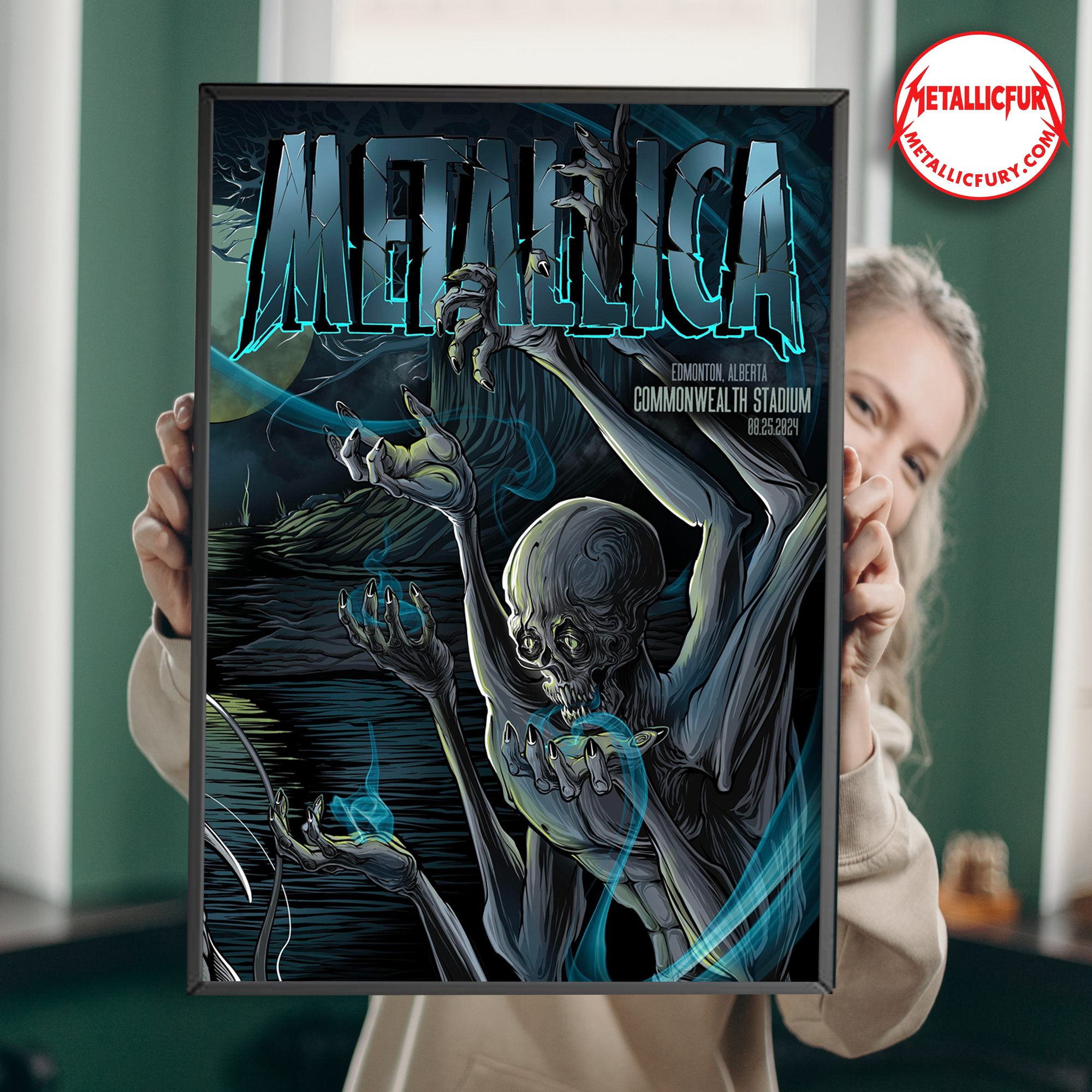 Metallica M72 World Tour Edmonton Night 2 Poster – August 25, 2024 – Exclusive Concert Collectible Artwork