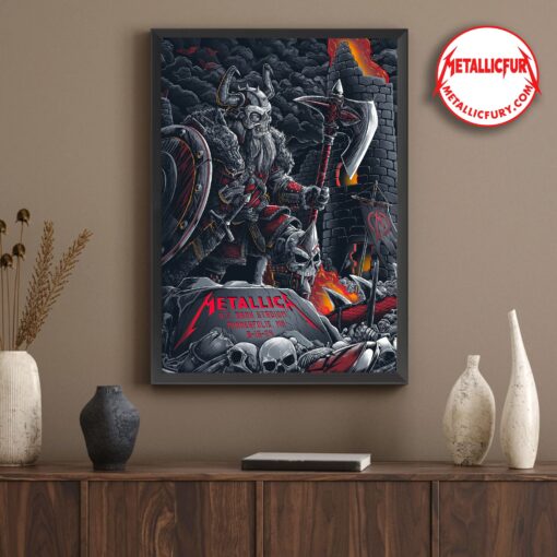Metallica M72 World Tour 2024 Minneapolis Night 1 Poster – August 16, 2024 U.S. Bank Stadium – Exclusive Collectible Artwork