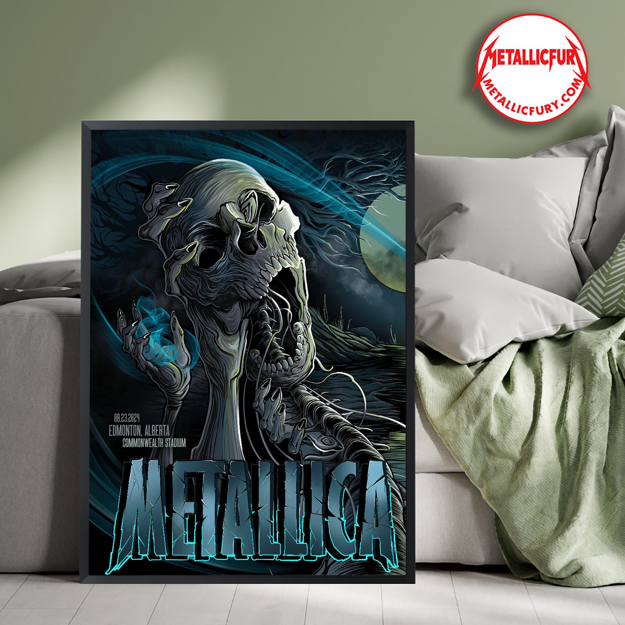 Metallica M72 World Tour Edmonton Night 1 Poster – August 23, 2024 Commonwealth Stadium Alberta – Exclusive Concert Collectible Artwork 2