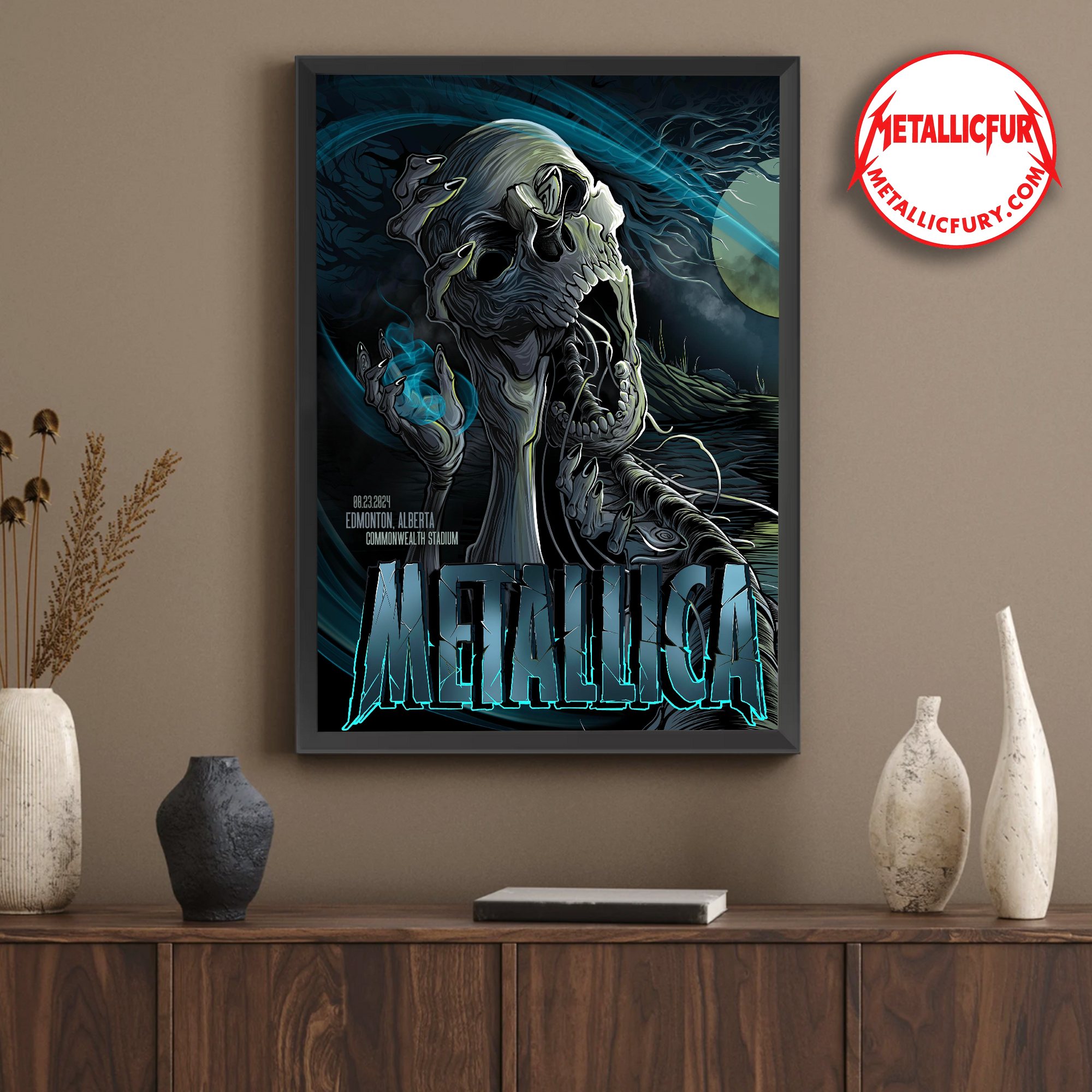 Metallica M72 World Tour Edmonton Night 1 Poster – August 23, 2024 Commonwealth Stadium Alberta – Exclusive Concert Collectible Artwork 3