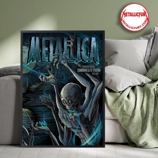 Metallica M72 World Tour Edmonton Night 2 Poster – August 25, 2024 – Exclusive Concert Collectible Artwork