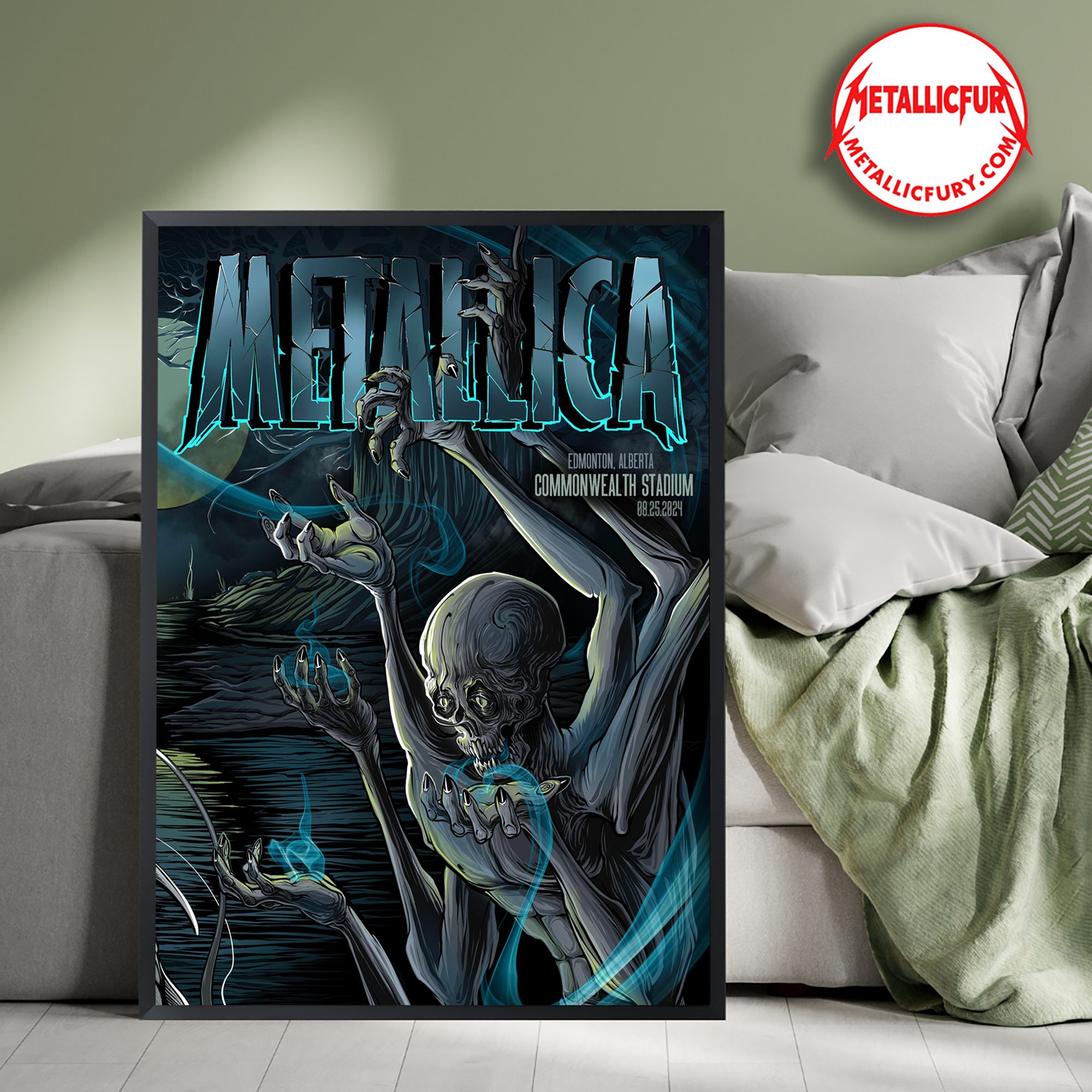 Metallica M72 World Tour Edmonton Night 2 Poster – August 25, 2024 – Exclusive Concert Collectible Artwork