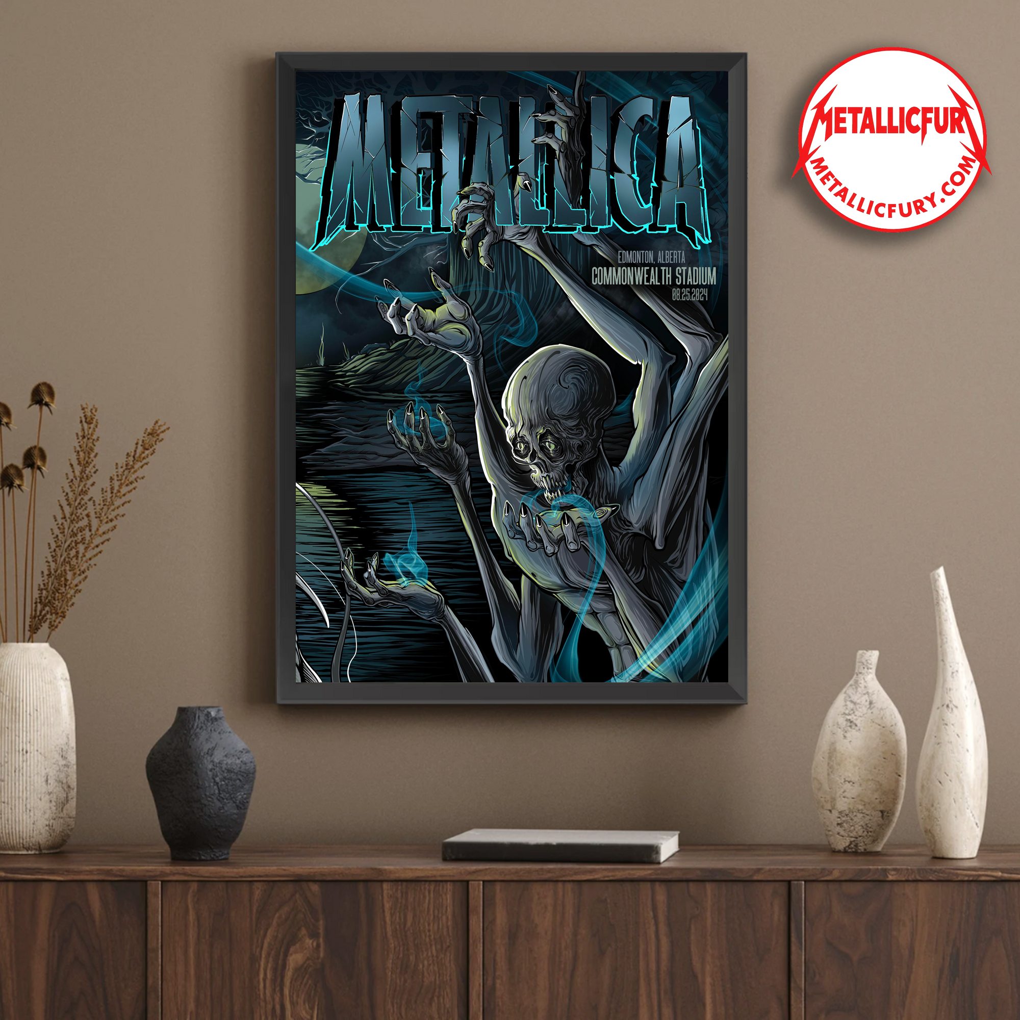 Metallica M72 World Tour Edmonton Night 2 Poster – August 25, 2024 – Exclusive Concert Collectible Artwork