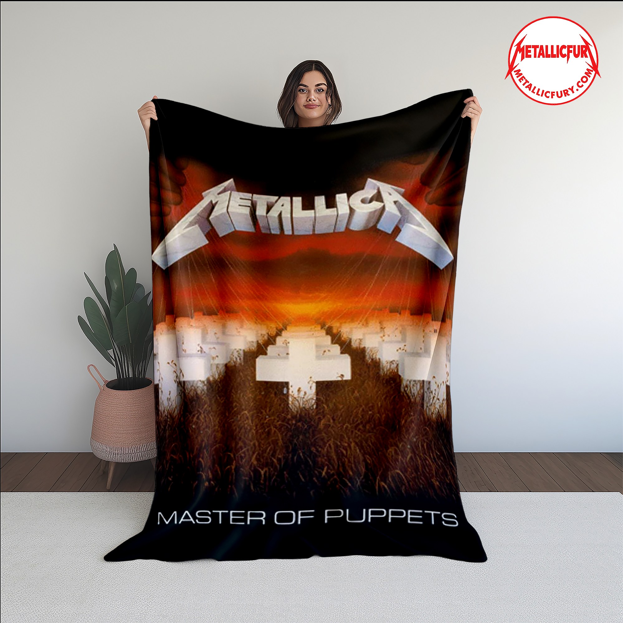 Metallica Master of Puppets 1986 Blanket Premium Rock Throw Blanket
