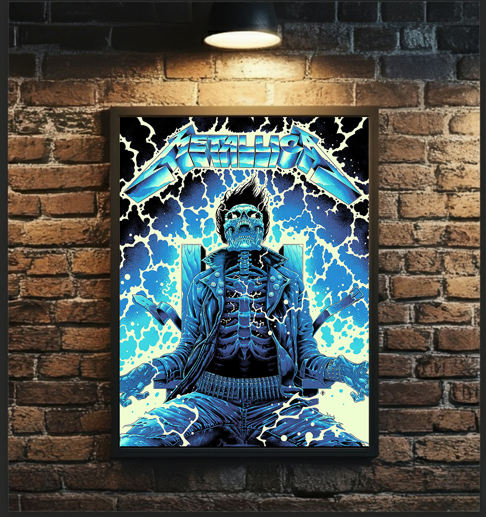 Metallica Ride The Lightning Poster Australia M72 Tour Edition Exclusive Artwork by Luke Preece
