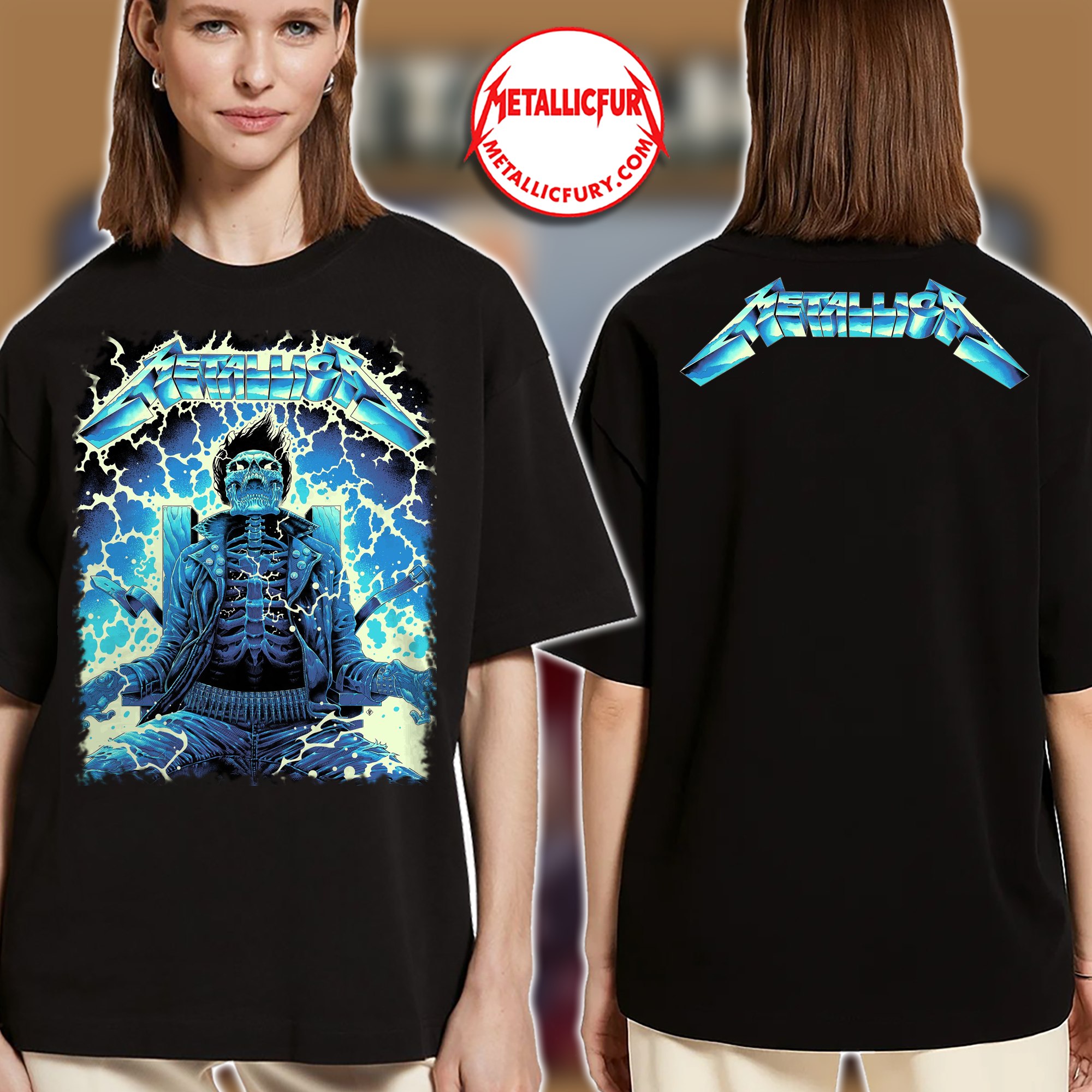 Metallica Ride The Lightning T Shirt Exclusive Artwork by Luke Preece Australia M72 Tour Edition 2