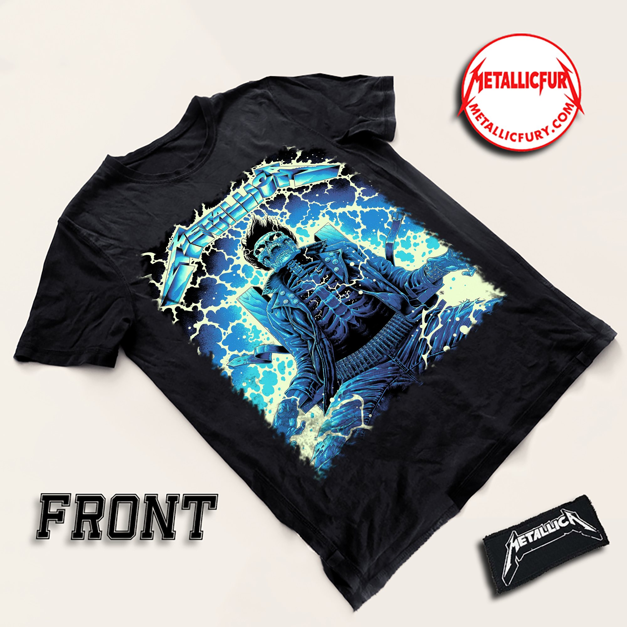 Metallica Ride The Lightning T Shirt Exclusive Artwork by Luke Preece Australia M72 Tour Edition 3