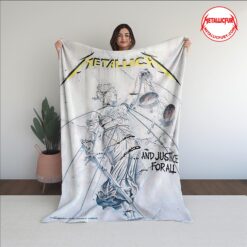 Metallica …And Justice for All 1988 Blanket – Classic Lady Justice Album Artwork