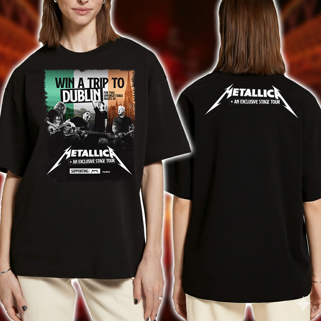 Win a Trip to Dublin for Two Unforgettable Nights with Metallica – M72 Dublin 2026 “No Repeat Weekend” T-Shirt – Exclusive Stage Tour Announcement