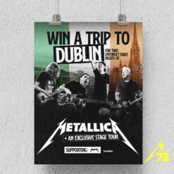 Win a Trip to Dublin for Two Unforgettable Nights with Metallica – M72 Dublin 2026 “No Repeat Weekend” Poster – Exclusive Stage Tour Announcement Canvas Wall Art