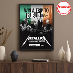 Win a Trip to Dublin for Two Unforgettable Nights with Metallica – M72 Dublin 2026 “No Repeat Weekend” Poster – Exclusive Stage Tour Announcement Canvas Wall Art