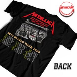 Back view of Metallica M72 Adelaide 2025 Two-Sided T-Shirt – Artwork by Glenno Smith – Adelaide Oval, Australia – November 5, 2025