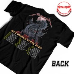Back view of Metallica M72 Auckland 2025 Concert In Auckland New Zealand At Eden Park On November 19 2025 T-Shirt