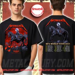 Metallica M72 Auckland Exclusive Pop-Up T-Shirt – November 19, 2025 – Eden Park, New Zealand – Artwork by Ken Taylor – Tour Merch