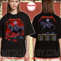 Metallica M72 Auckland Exclusive Pop-Up T-Shirt – November 19, 2025 – Eden Park, New Zealand – Artwork by Ken Taylor – Tour Merch