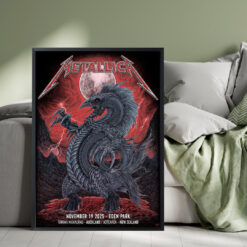 Metallica M72 Auckland Poster – November 19, 2025 – Eden Park, New Zealand – Tour Merch Artwork Canvas – Home Decor