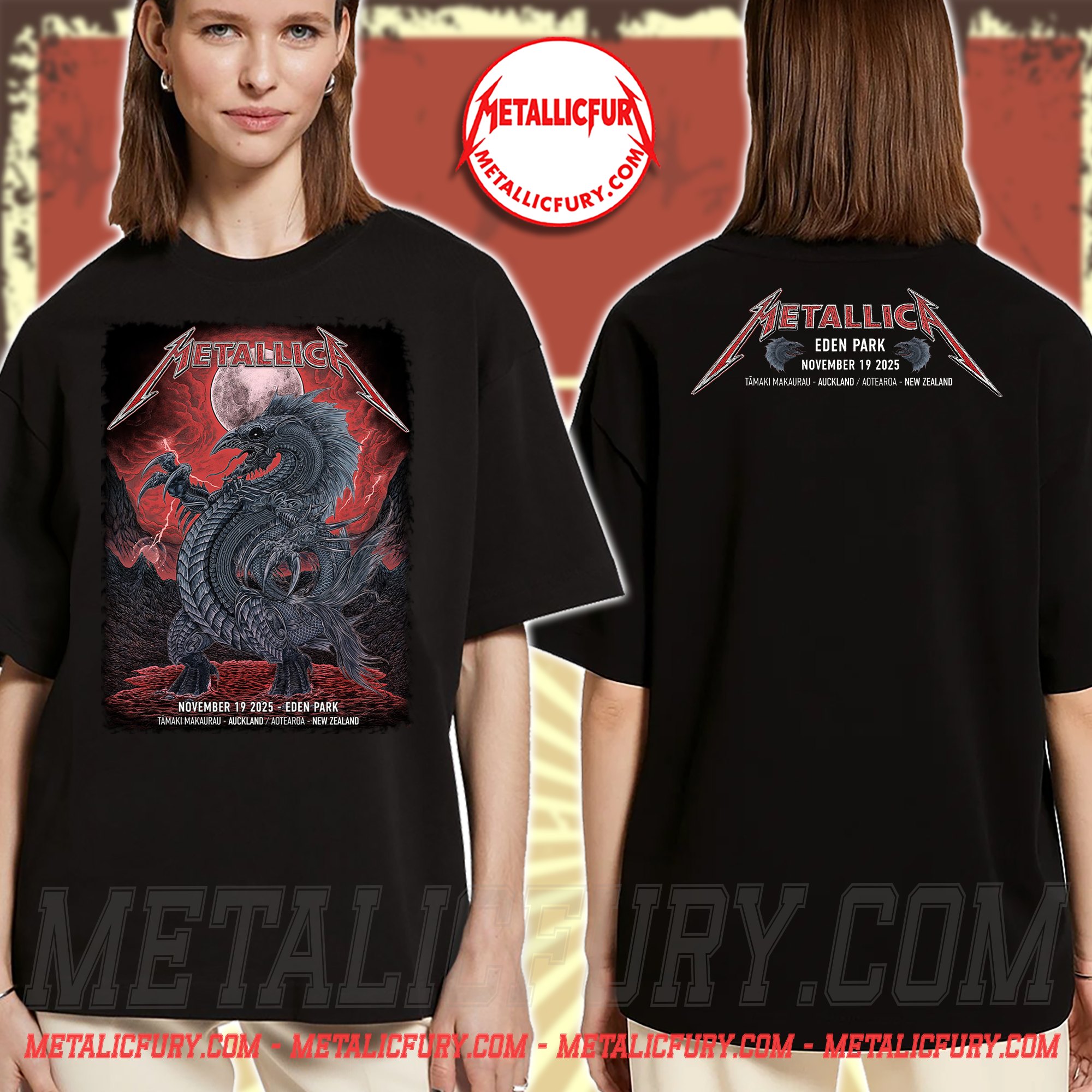 Metallica M72 Auckland T Shirt November 19 2025 Eden Park New Zealand Tour Merch 2