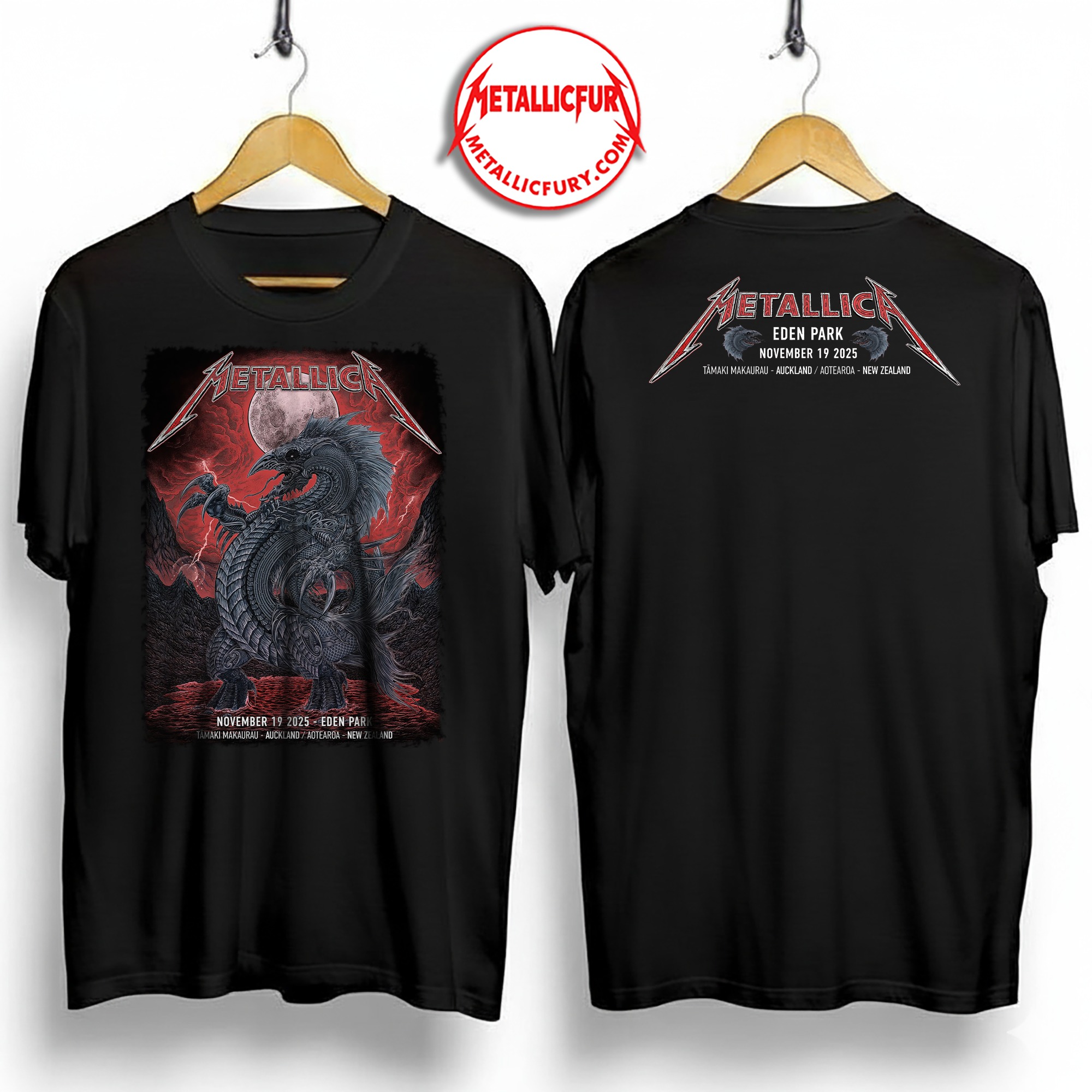 Metallica M72 Auckland T-Shirt – November 19, 2025 – Eden Park, New Zealand – Tour Merch