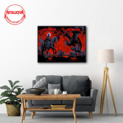 Metallica M72 Australia 2025 Limited Collectible Poster Adelaide and Perth Shows November 1 5 Artwork by Ken Taylor Canvas Wall Art