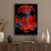 Metallica M72 Brisbane 2025 Poster Suncorp Stadium Australia Artwork by Ken Taylor Tour Merch Canvas Home Decor 1