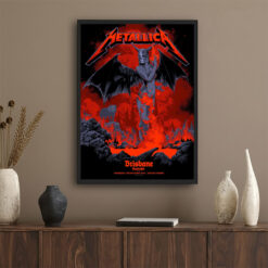Metallica M72 Brisbane 2025 Poster Suncorp Stadium Australia Artwork by Ken Taylor Tour Merch Canvas Home Decor 1