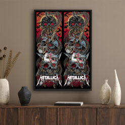 Metallica M72 Melbourne 2025 Poster – November 8, 2025 – Marvel Stadium, Australia – Artwork by Rhys Cooper – Canvas Home Decor Merch