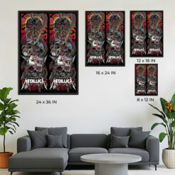 Metallica M72 Melbourne 2025 Poster – November 8, 2025 – Marvel Stadium, Australia – Artwork by Rhys Cooper – Canvas Home Decor Merch