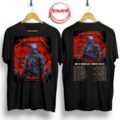 Metallica M72 Melbourne Pop Up Exclusive Poster Artwork Event Two Sided T Shirt November 8 2025 Artwork by Ken Taylor Marvel Stadium
