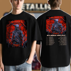 Metallica M72 Melbourne Pop Up Exclusive Poster Artwork Event Two Sided T Shirt November 8 2025 Artwork by Ken Taylor Marvel Stadium
