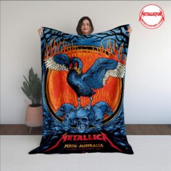 Metallica M72 Perth 2025 Blanket November 1 2025 Optus Stadium Australia Artwork by Ben Brown Limited Edition Tour Merch