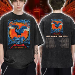 Metallica M72 Perth 2025 Washed T-Shirt – November 1, 2025 – Optus Stadium, Australia – Artwork by Ben Brown – Official Tour Merchandise