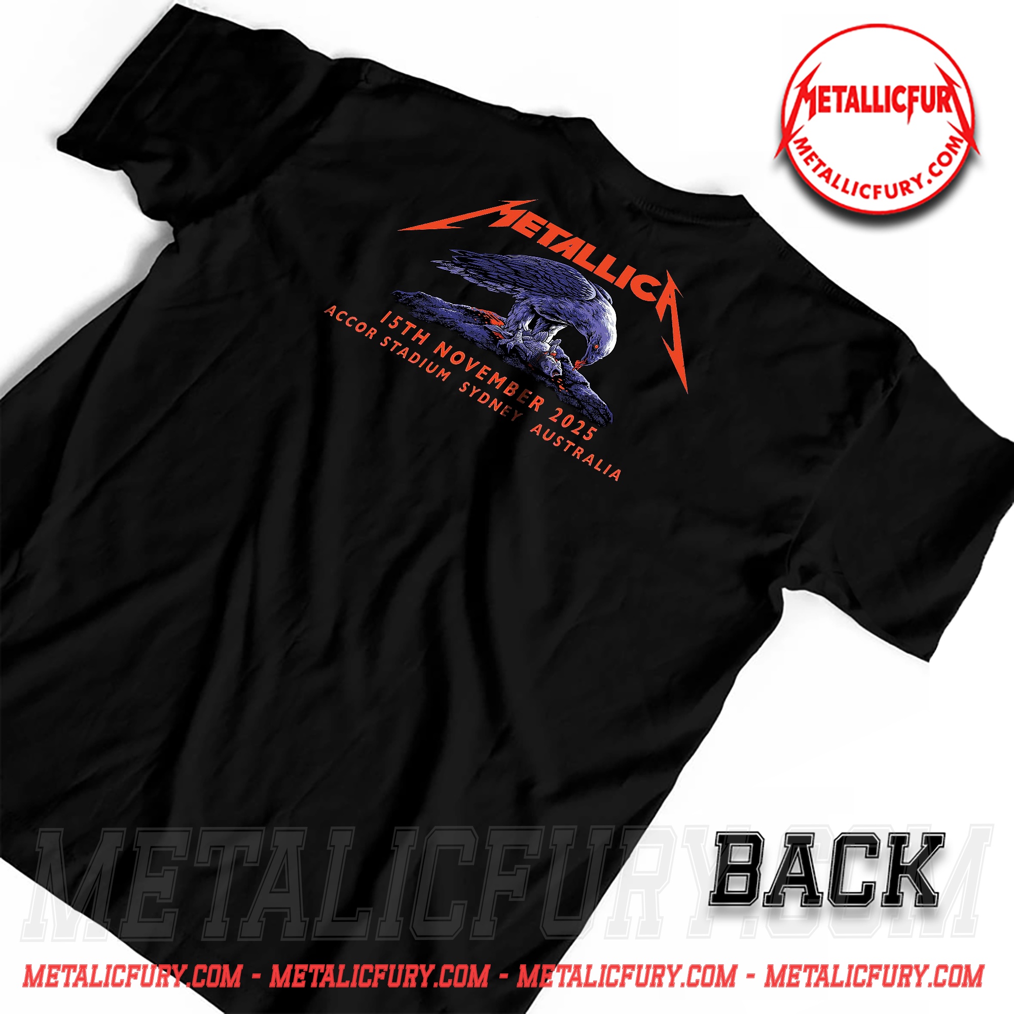 Metallica M72 Sydney 2025 T Shirt November 15 2025 Accor Stadium Australia Limited Edition Tour Merch 3
