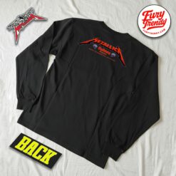 Back view of Metallica M72 Sydney Exclusive Pop Up Event Long Sleeve Shirt November 15 2025 Accor Stadium Australia Artwork by Ken Taylor 1