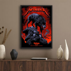 Metallica M72 Sydney Exclusive Pop-Up Poster – November 15, 2025 – Accor Stadium, Australia – Artwork by Ken Taylor – Canvas Home Decor
