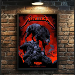 Metallica M72 Sydney Exclusive Pop-Up Poster – November 15, 2025 – Accor Stadium, Australia – Artwork by Ken Taylor – Canvas Home Decor
